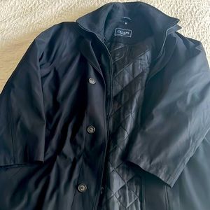 Mens CHAPS lined trench coat, like new